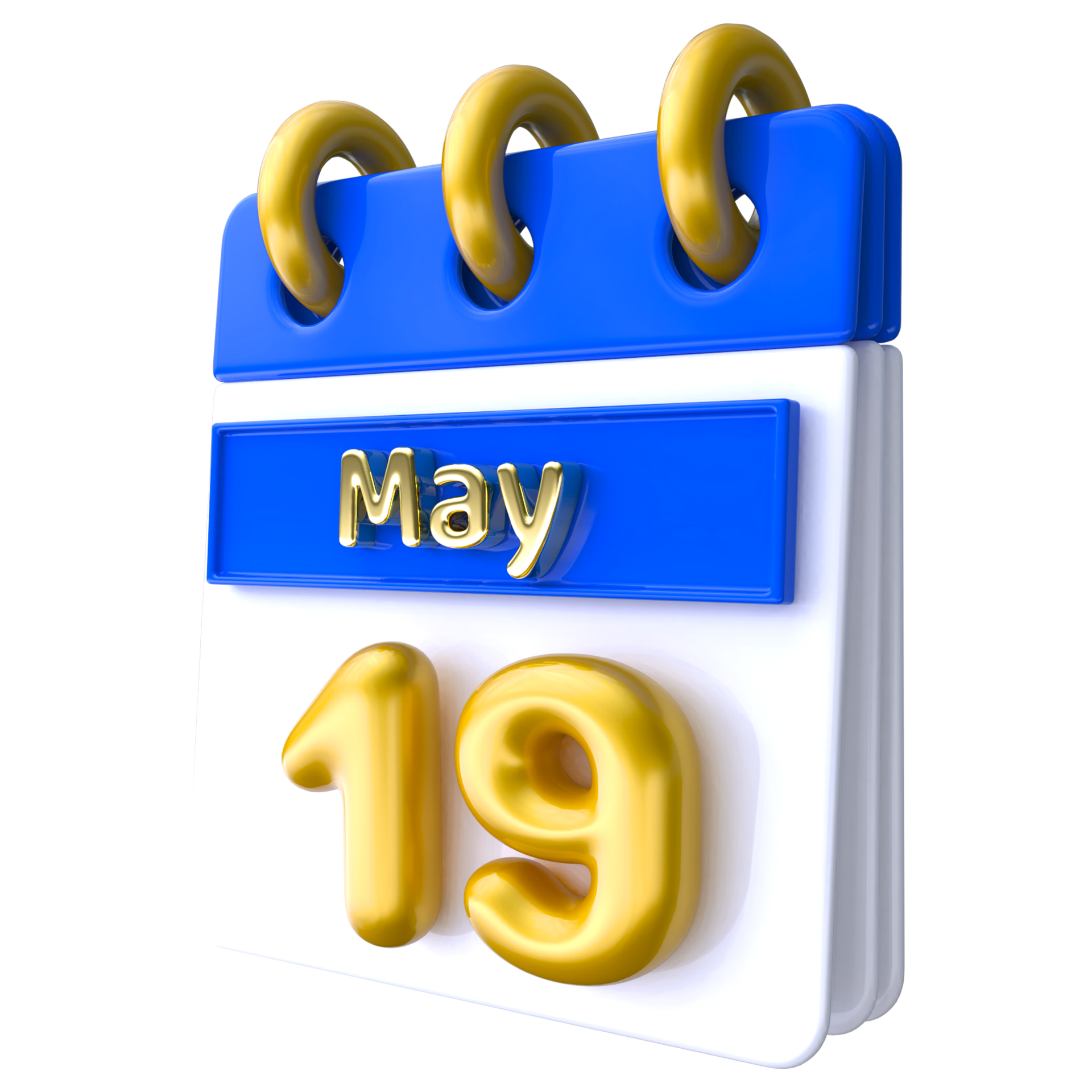 May 19th Calendar 3D Render 34339705 PNG