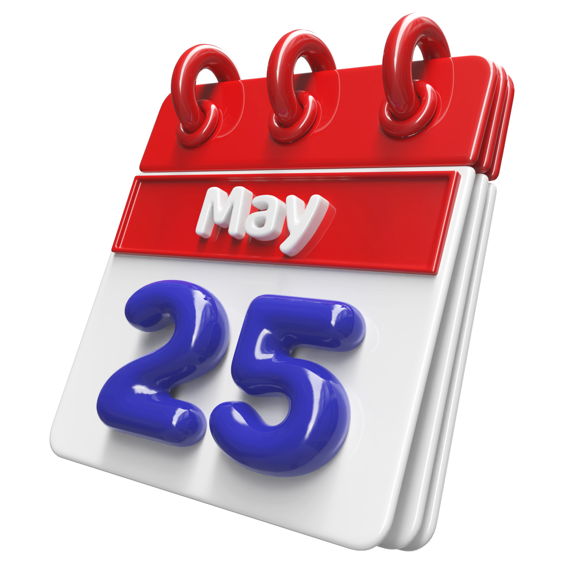 mayo 25 calendario 3d hacer 34339715 PNG