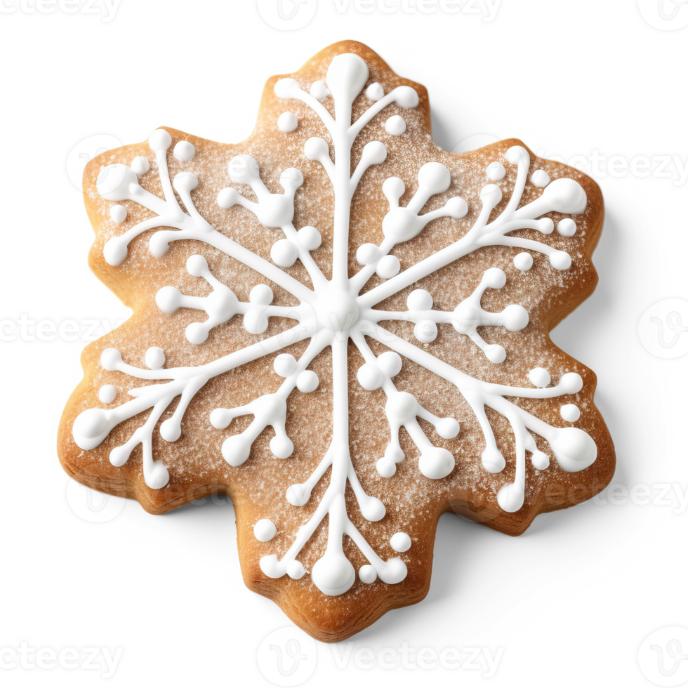 escarchado Navidad Galleta aislado en blanco antecedentes png