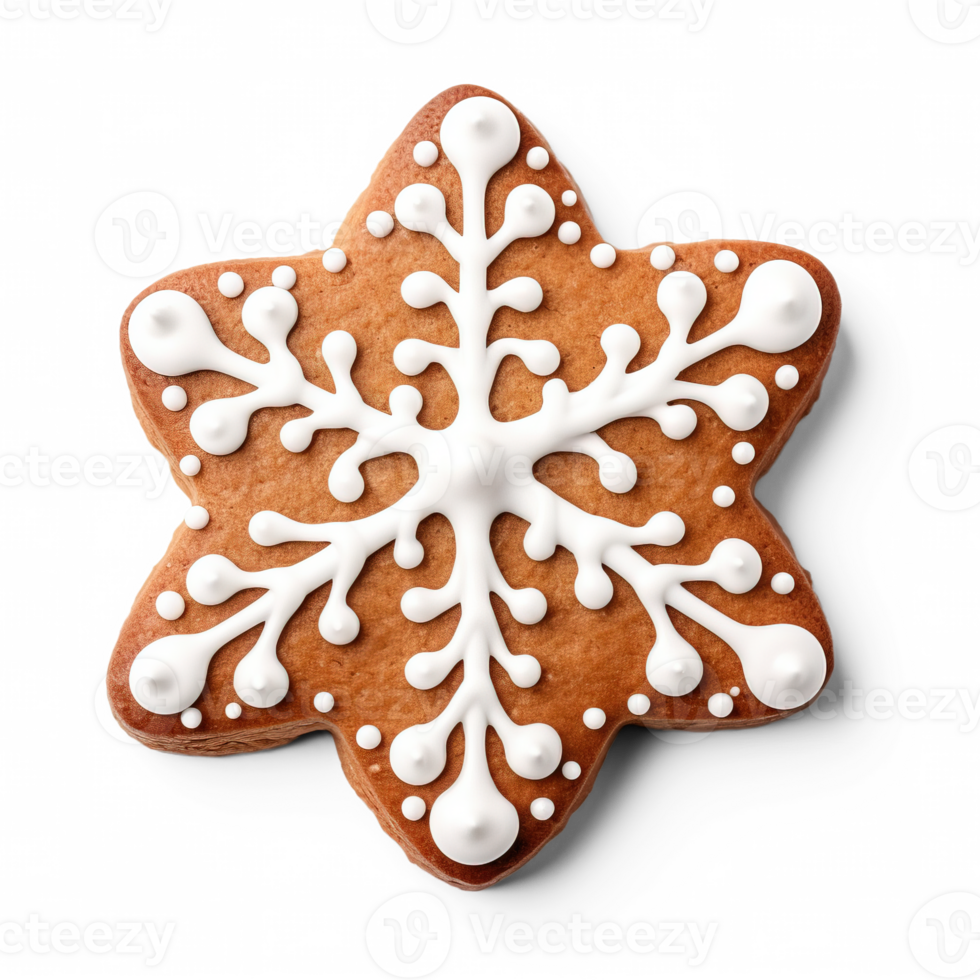 escarchado Navidad Galleta aislado en blanco antecedentes png