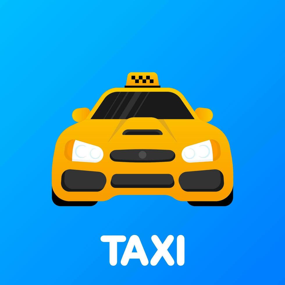 3d character taxi on light background. Cartoon yellow icon on black background. Business vector icon. Business concept