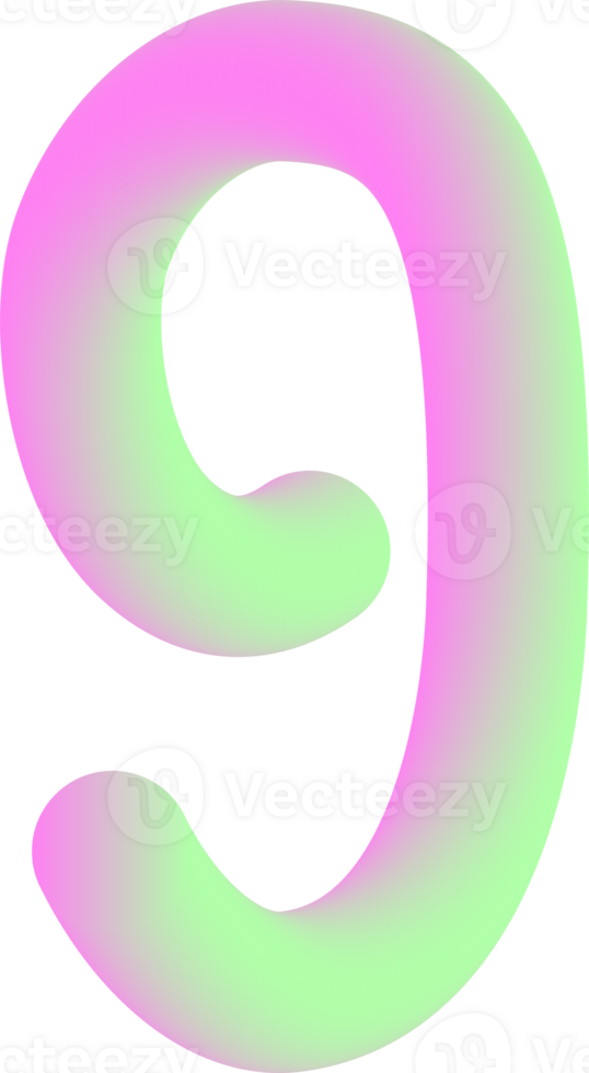Number illustration. Hand drawn picture png