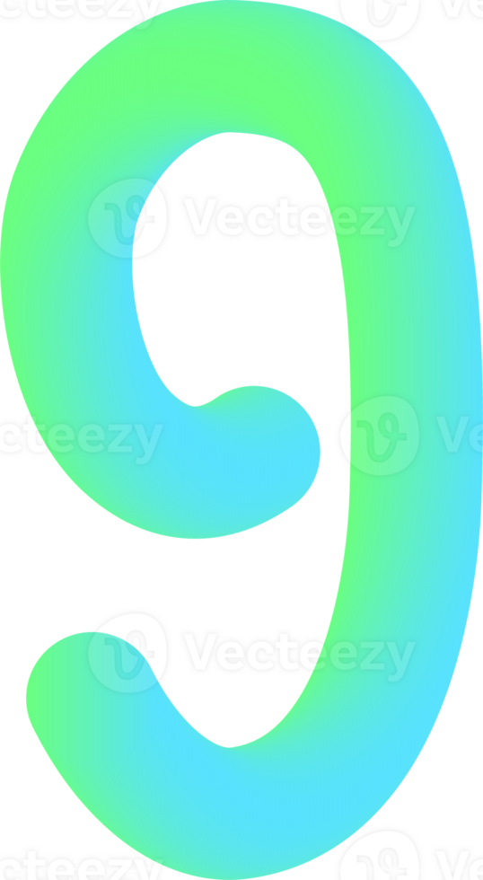 Number illustration. Hand drawn picture png