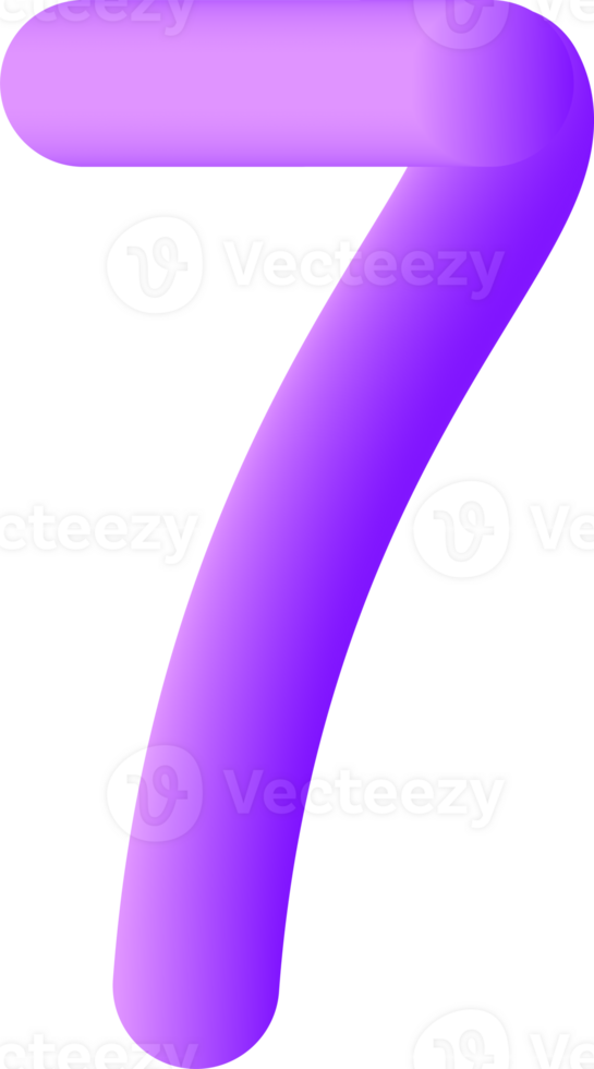 Number illustration. Hand drawn picture png