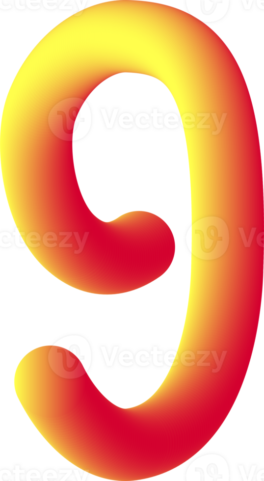 Number illustration. Hand drawn picture png
