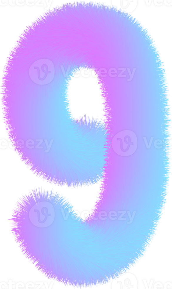 Number illustration. Hand drawn picture png