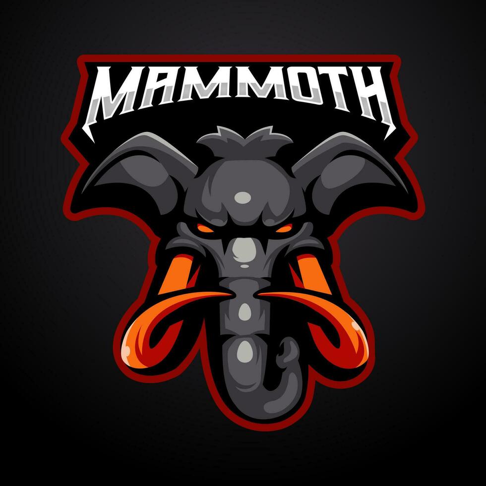 mamut mascota logo vector