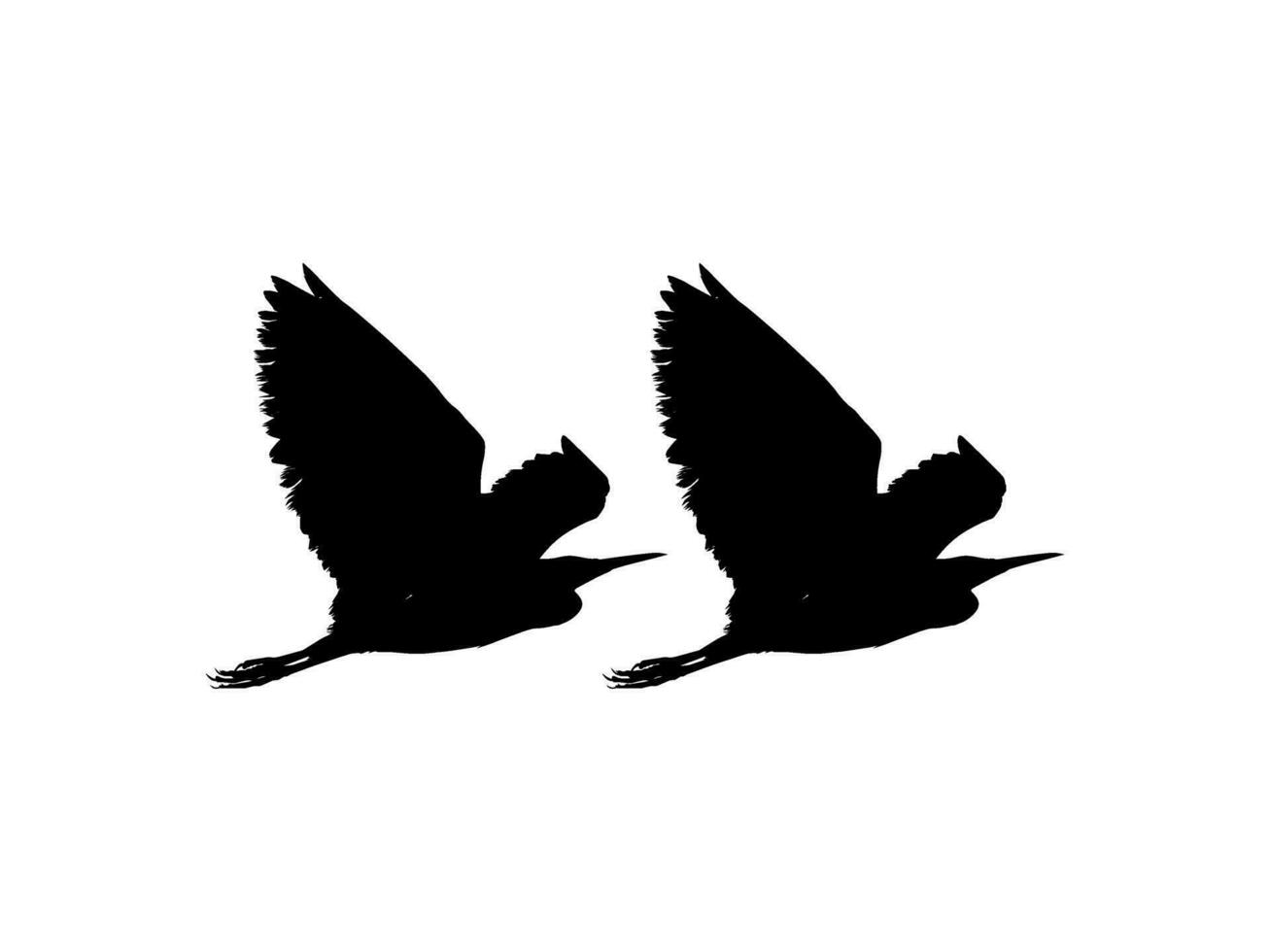 par de el negro garza pájaro, egretta ardesíaca, además conocido como el negro garceta silueta para Arte ilustración, logo, pictograma, sitio web, o gráfico diseño elemento. vector ilustración