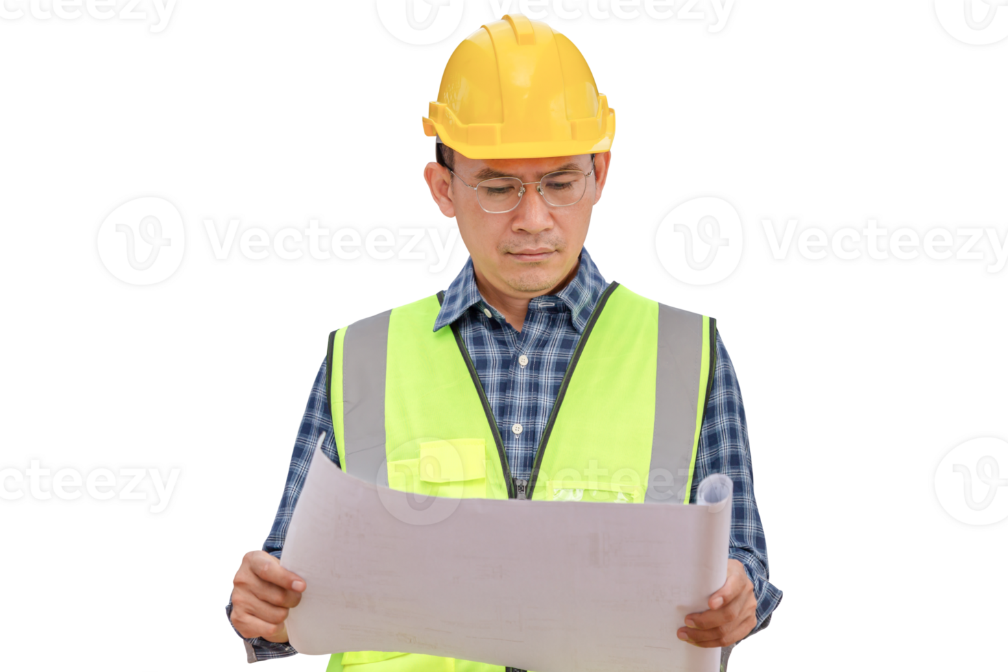 Engineer man, worker in hard hat png