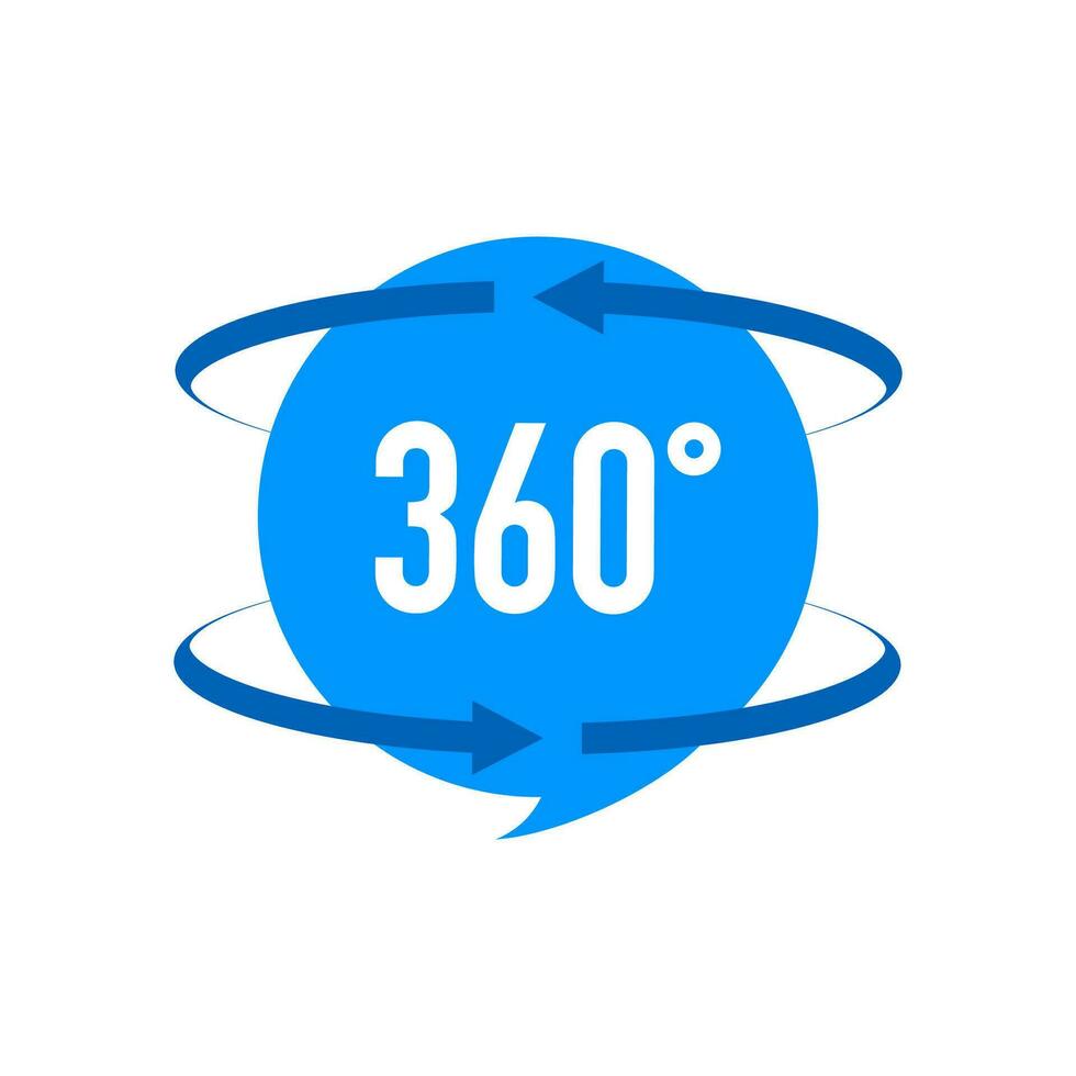 360 degrees view sign icon on white background. vector