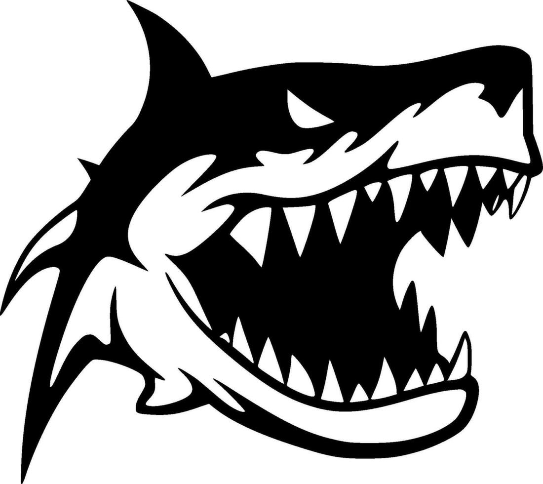 Shark - Minimalist and Flat Logo - Vector illustration