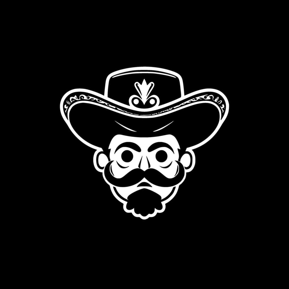 mexicano, minimalista y sencillo silueta - vector ilustración