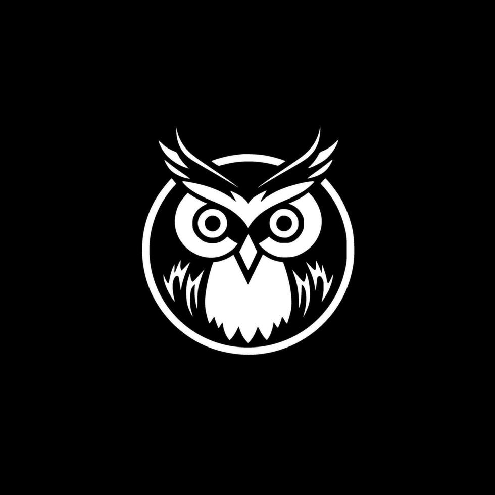 Owl, Minimalist and Simple Silhouette - Vector illustration