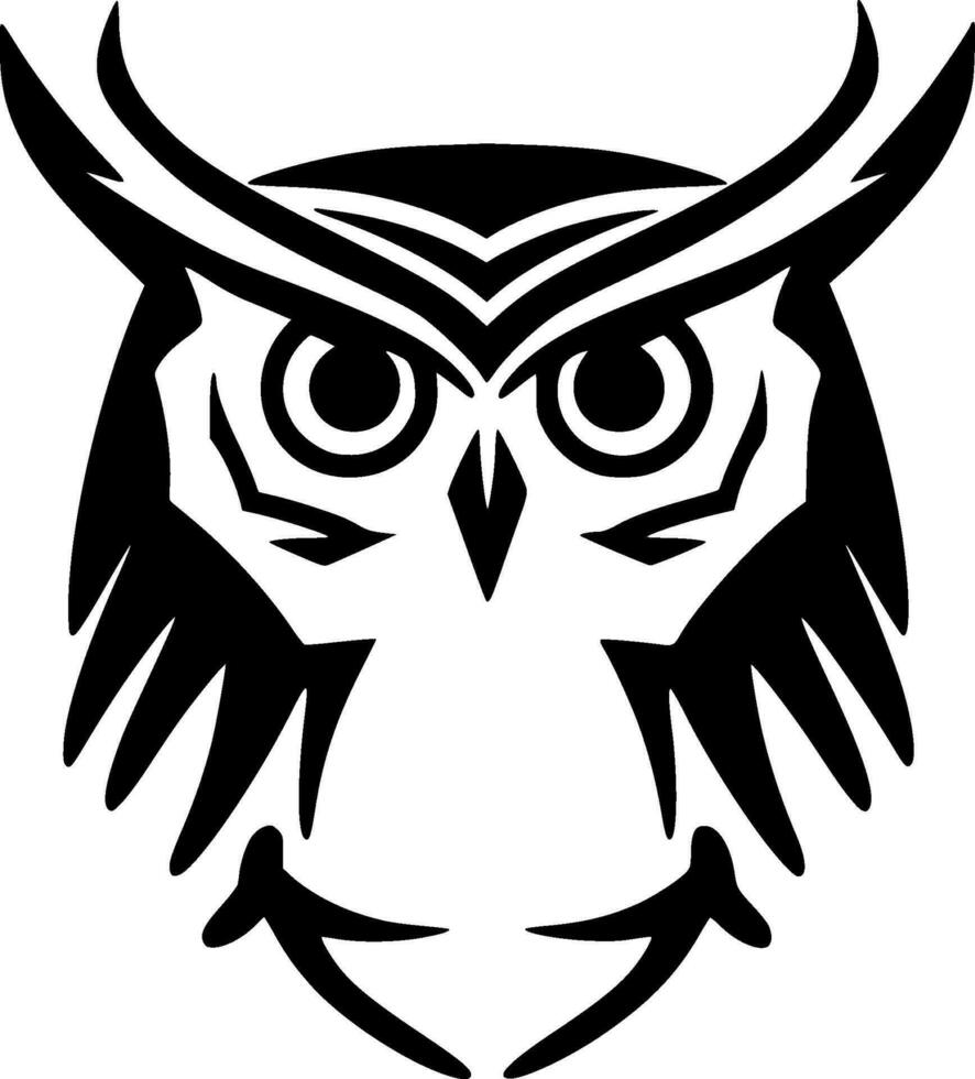 Owl, Minimalist and Simple Silhouette - Vector illustration