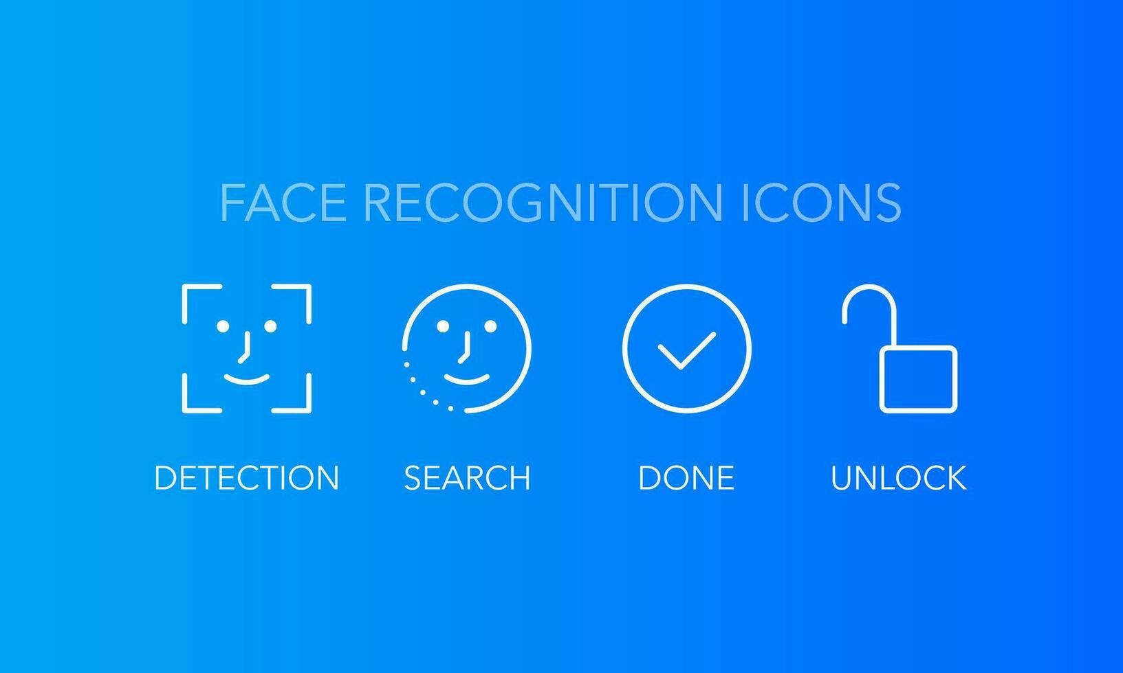 Face recognition, great design for any purposes. Protection icon vector. Personal protection. vector