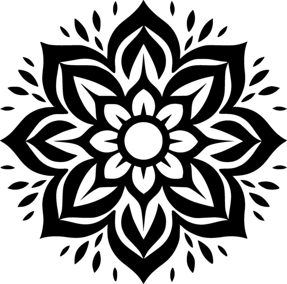 Mandala, Minimalist and Simple Silhouette - Vector illustration