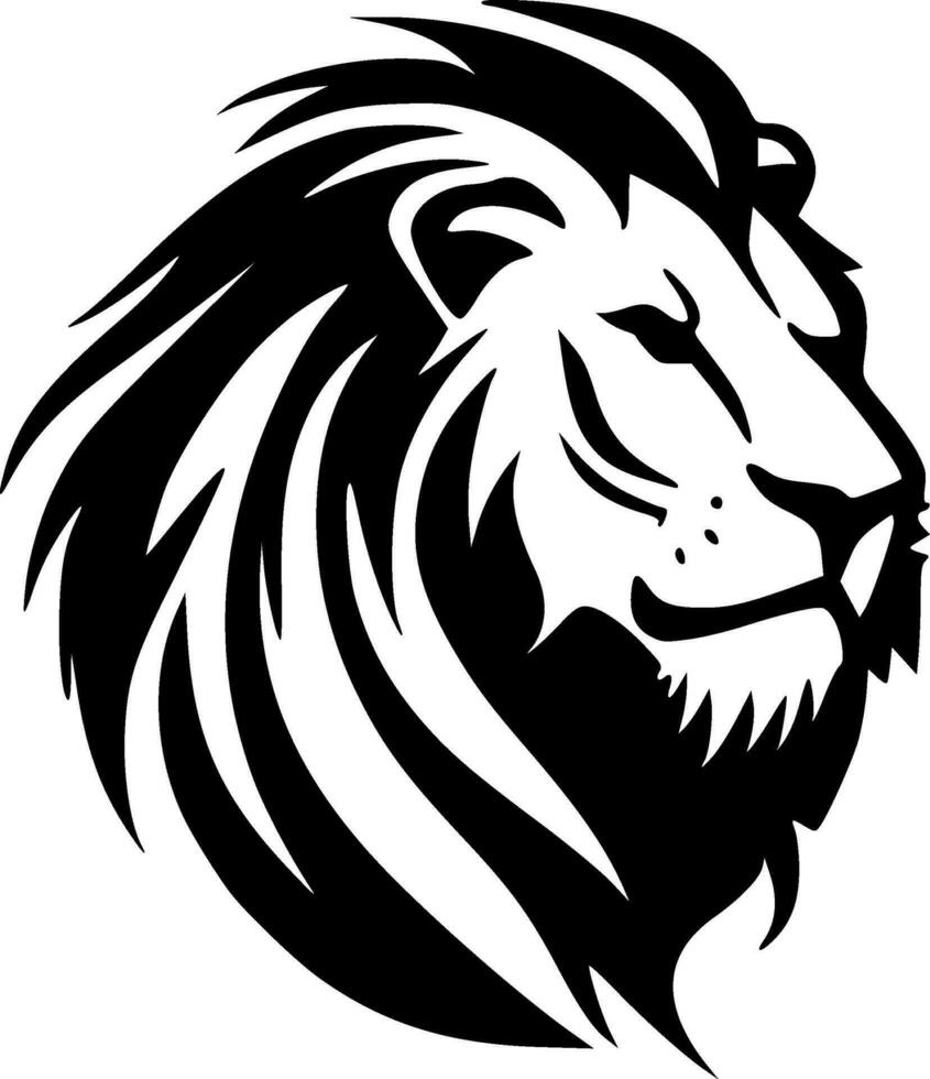 Lion, Minimalist and Simple Silhouette - Vector illustration
