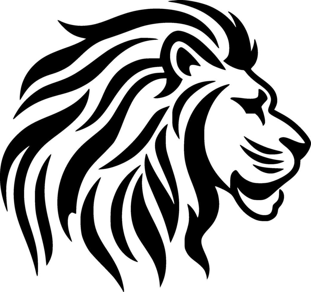 Lion, Minimalist and Simple Silhouette - Vector illustration