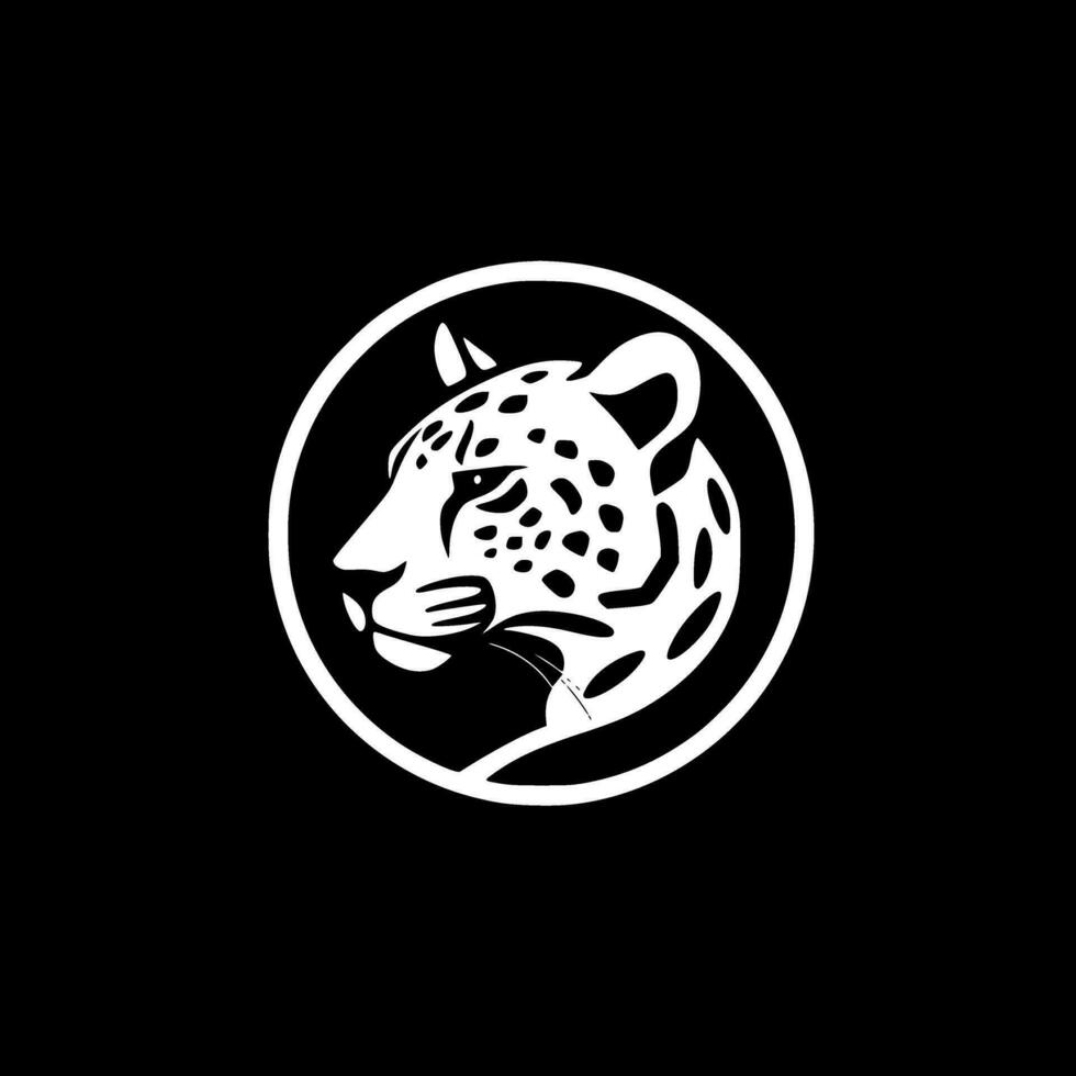 leopardo, minimalista y sencillo silueta - vector ilustración