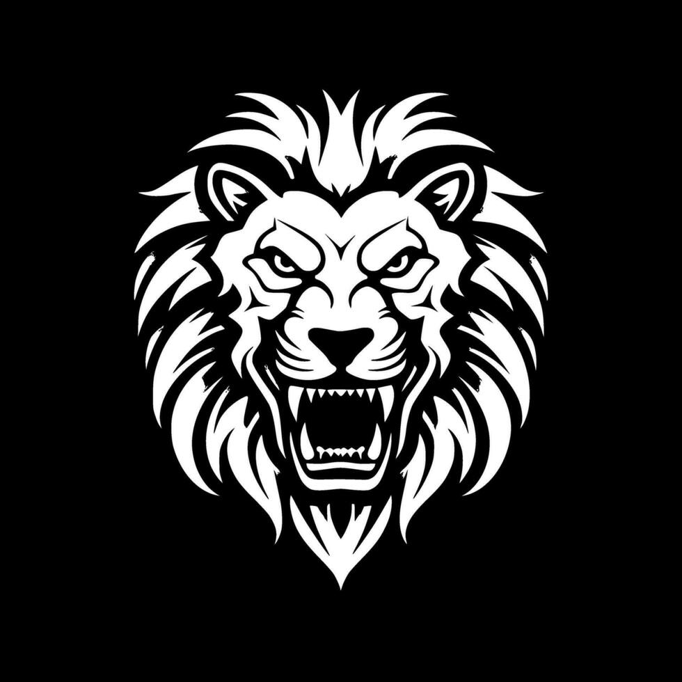 Lion, Minimalist and Simple Silhouette - Vector illustration