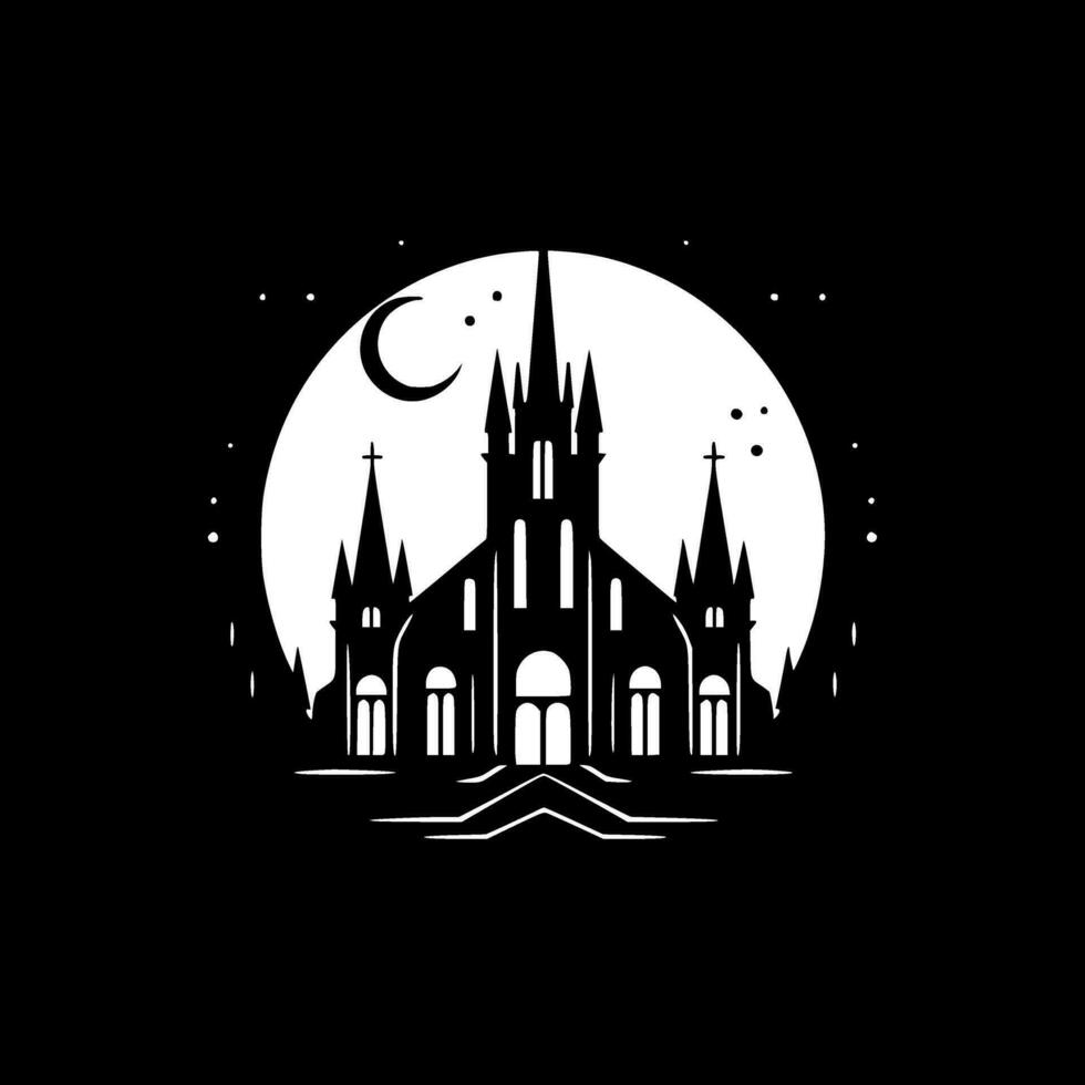 Gothic, Minimalist and Simple Silhouette - Vector illustration