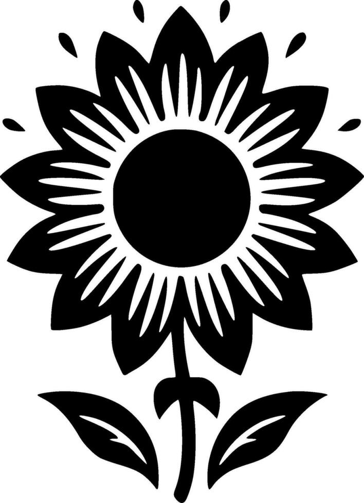 Flower - Minimalist and Flat Logo - Vector illustration