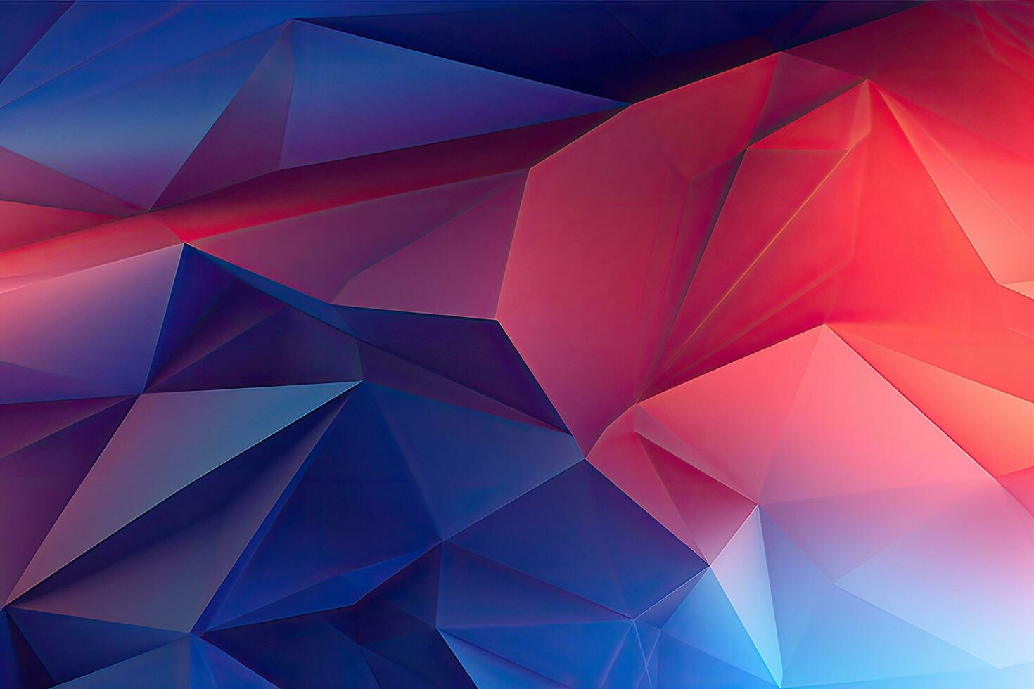 Abstract polygonal background. Triangular design for your business, Polygonal crystalline surface with muted gradient. Geometric 3d render, AI Generated photo