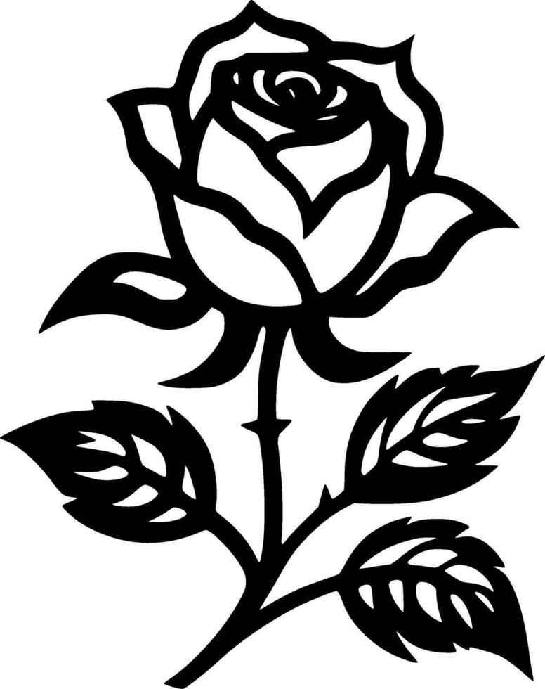 Flower, Minimalist and Simple Silhouette - Vector illustration