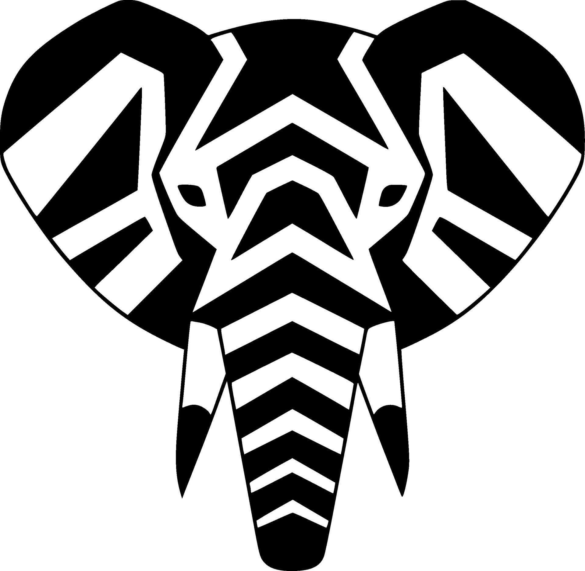 Elephant, Black and White Vector illustration 34341446 Vector Art at