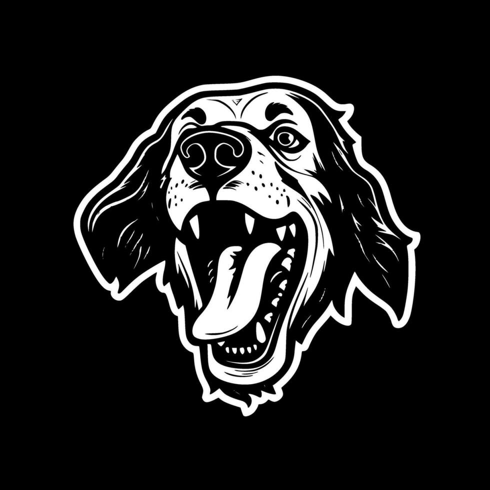 perro - minimalista y plano logo - vector ilustración