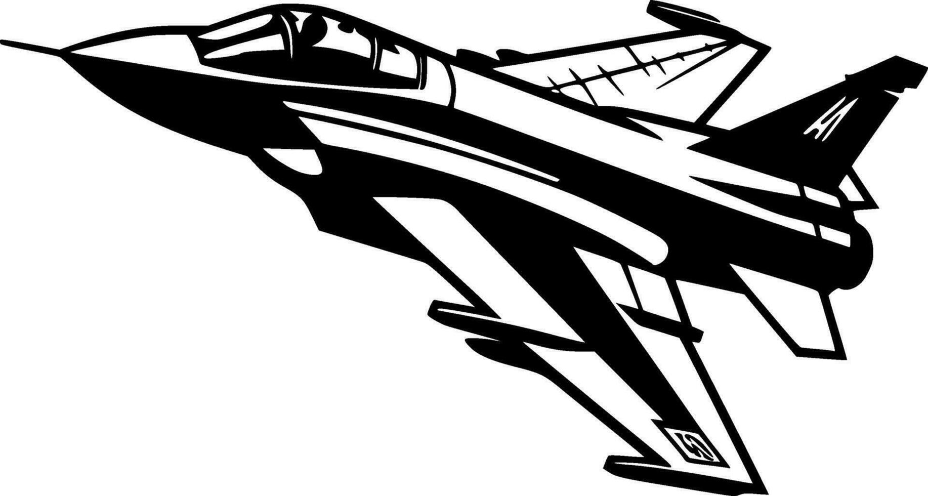 Fighter Jet - High Quality Vector Logo - Vector illustration ideal for T-shirt graphic