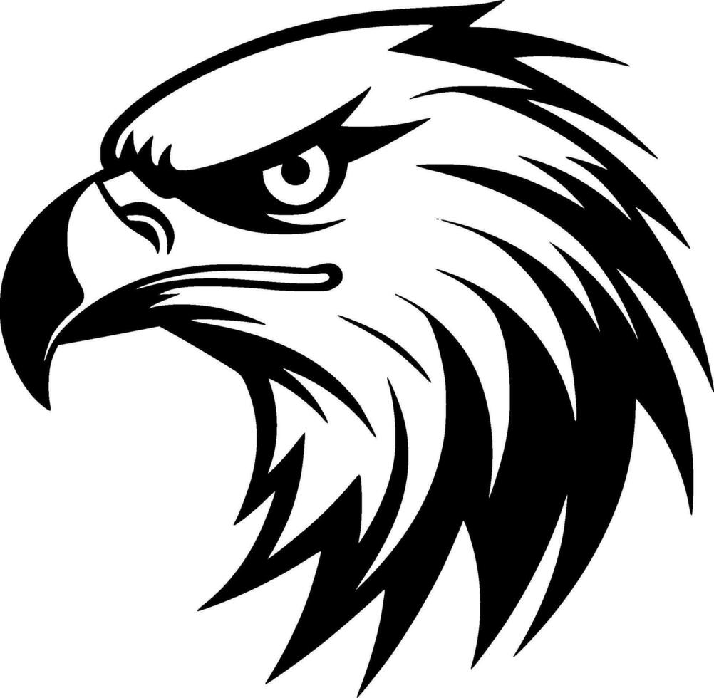 águila - negro y blanco aislado icono - vector ilustración