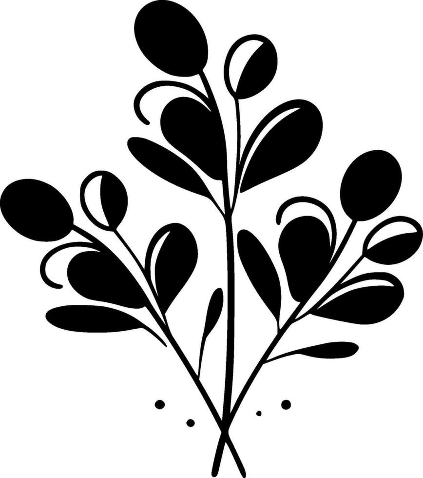 eucalipto - minimalista y plano logo - vector ilustración
