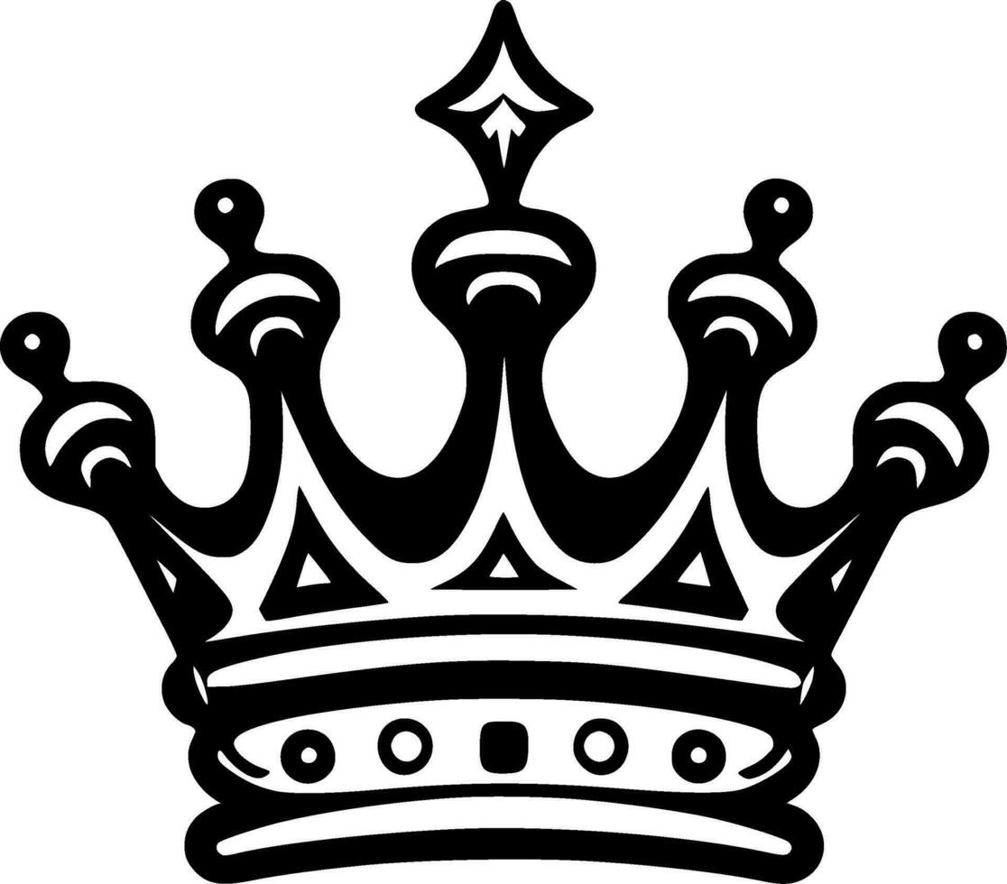 Crown, Minimalist and Simple Silhouette - Vector illustration