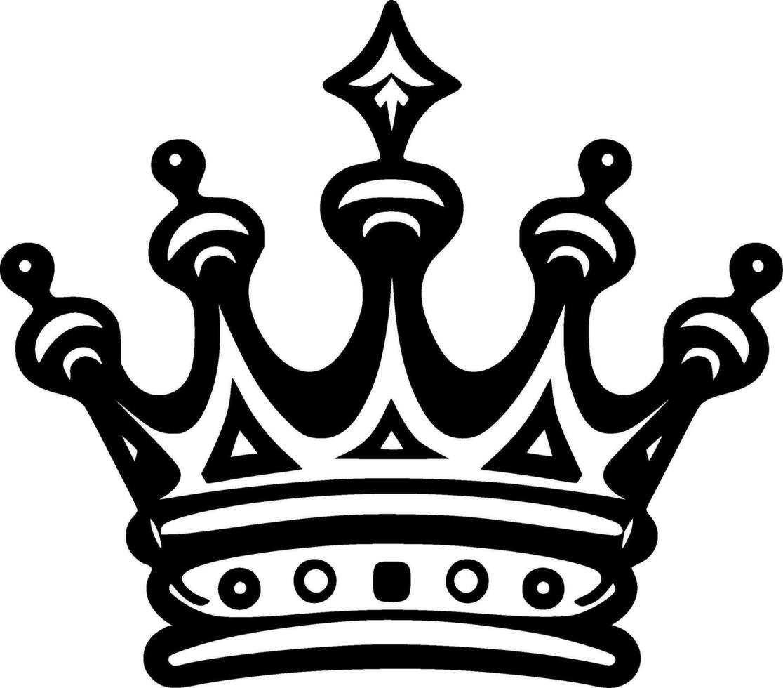 Crown, Minimalist and Simple Silhouette - Vector illustration