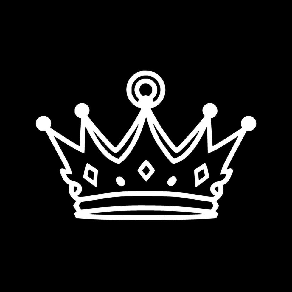 Crown, Minimalist and Simple Silhouette - Vector illustration