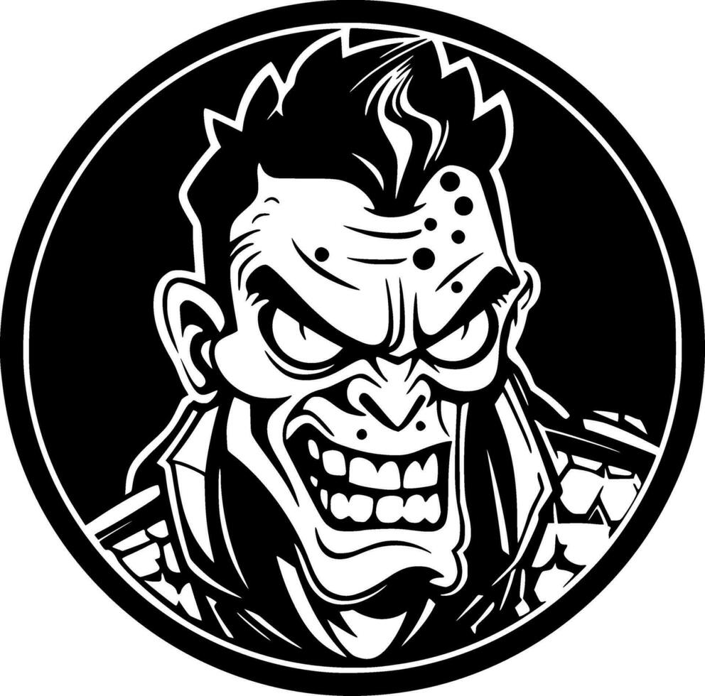 Zombie - Minimalist and Flat Logo - Vector illustration