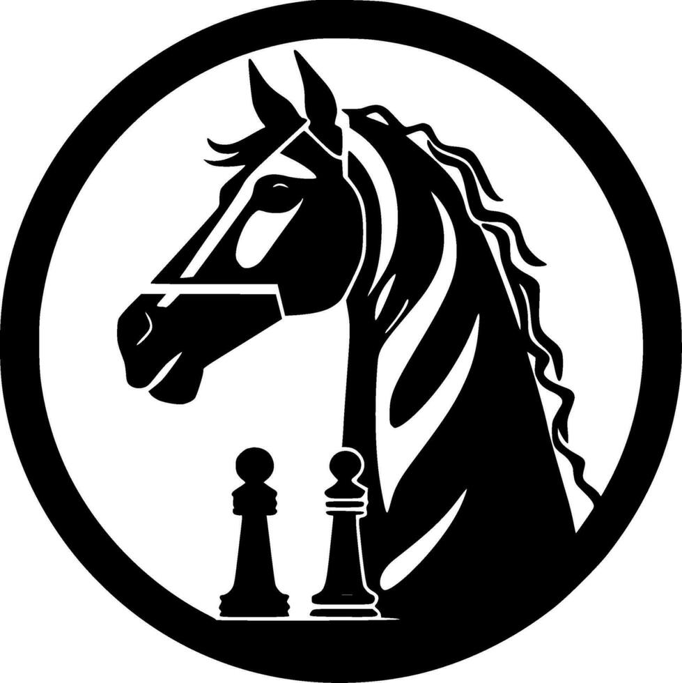 Chess, Minimalist and Simple Silhouette - Vector illustration