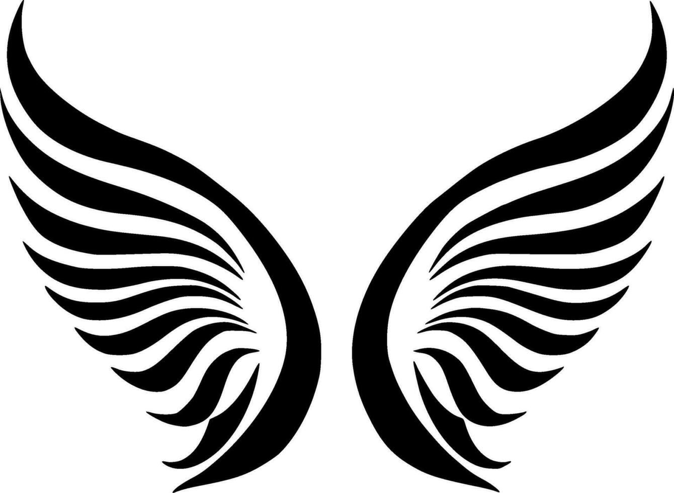 Angel Wings - Minimalist and Flat Logo - Vector illustration