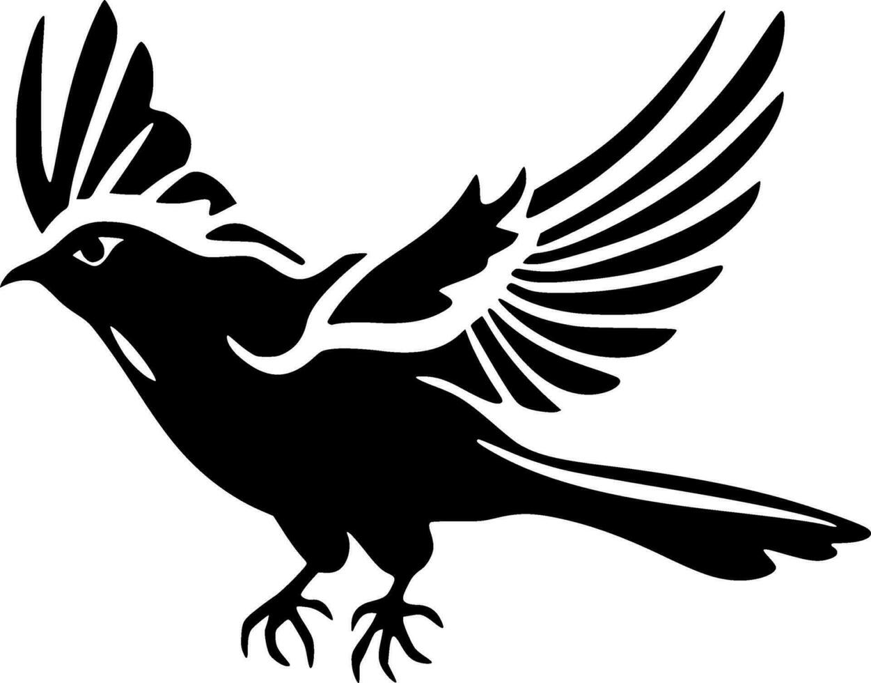 Bird - Black and White Isolated Icon - Vector illustration