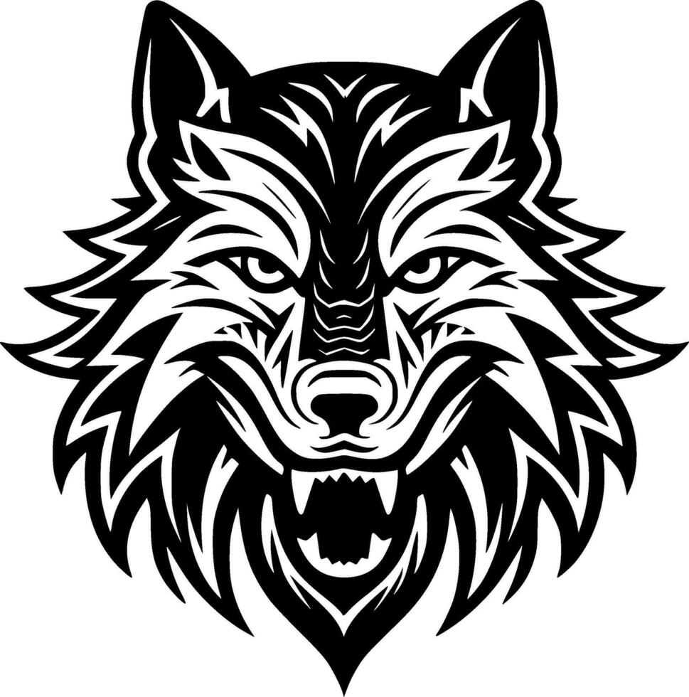 lobo, minimalista y sencillo silueta - vector ilustración