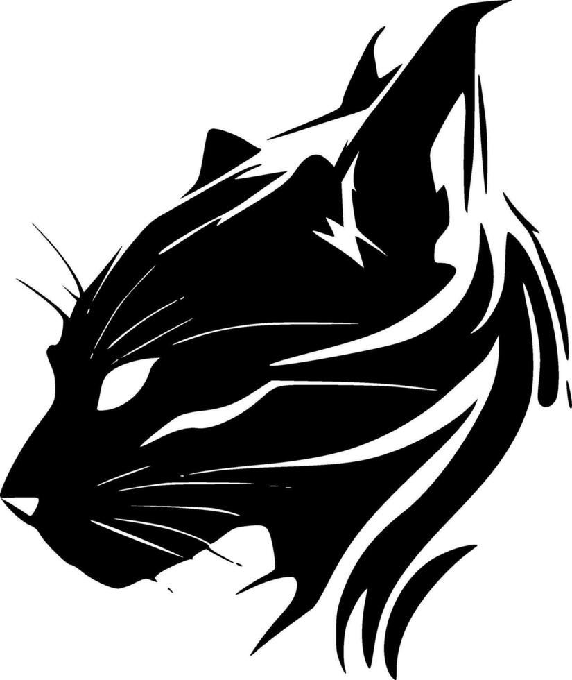 gato montés - minimalista y plano logo - vector ilustración