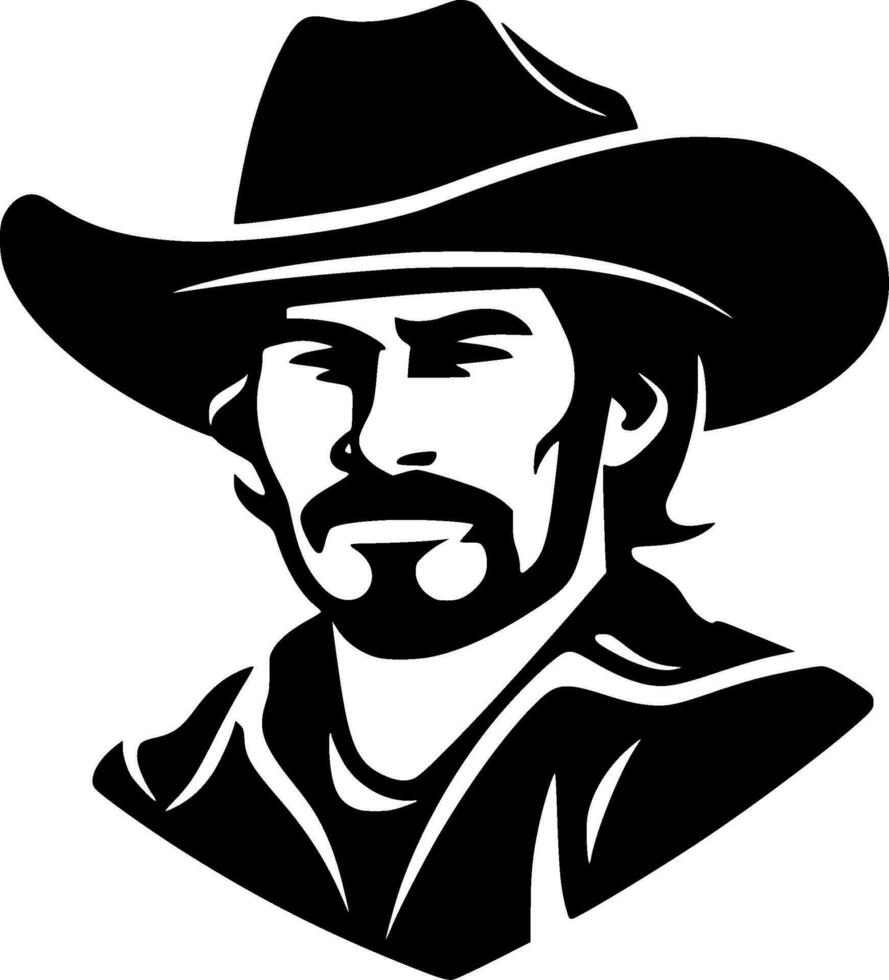 Western, Black and White Vector illustration