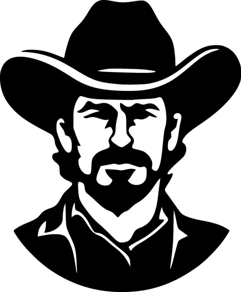 Western, Black and White Vector illustration
