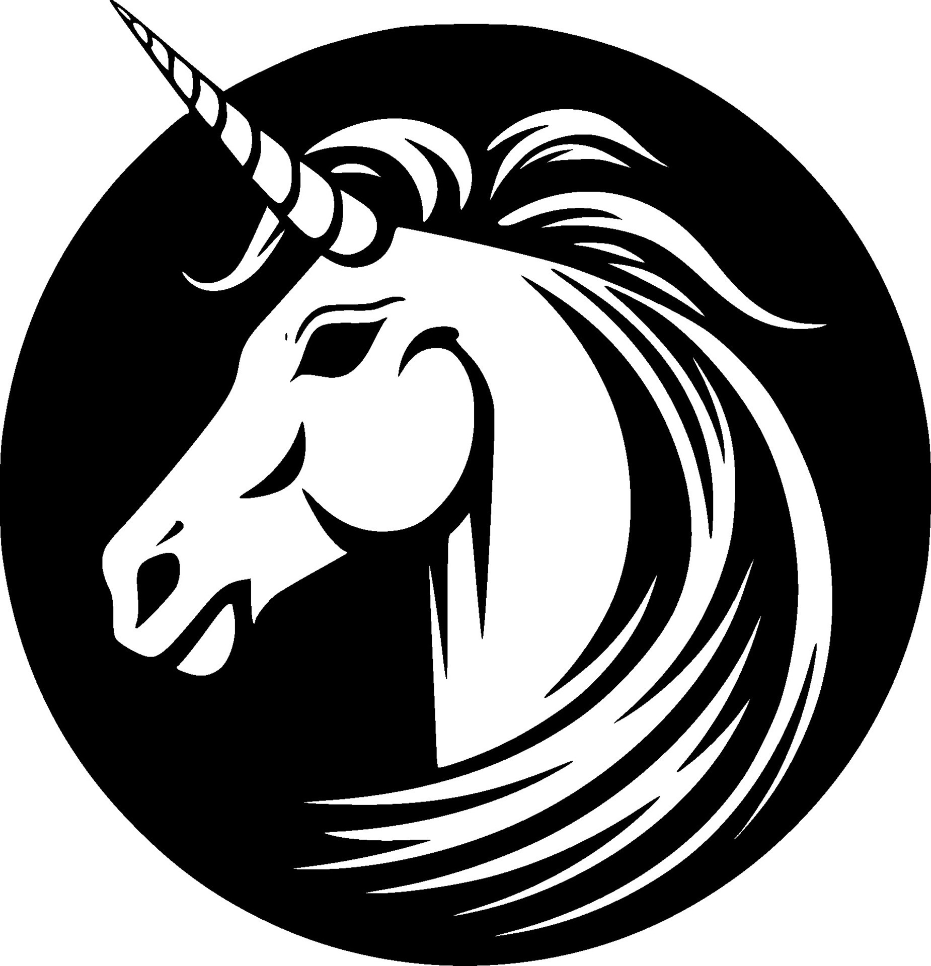 Unicorn, Black and White Vector illustration 34341636 Vector Art at