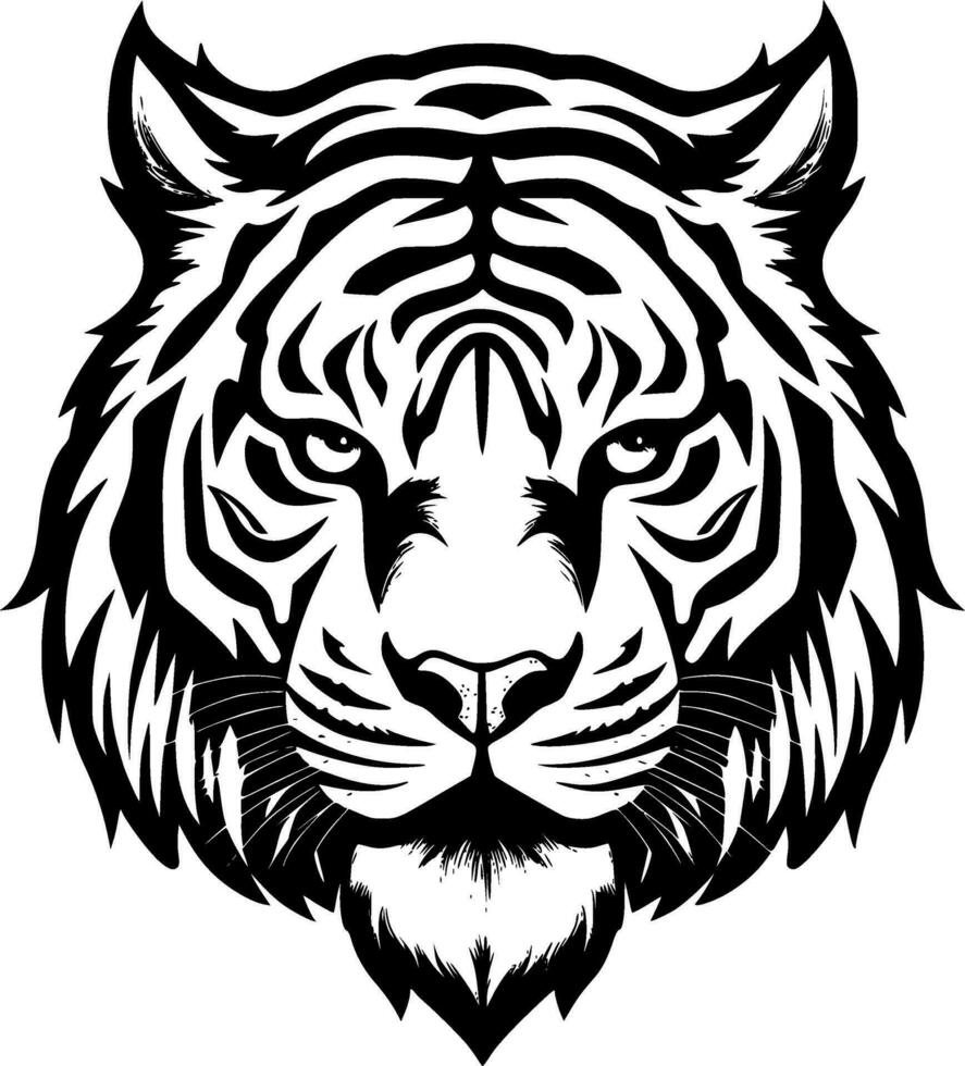 tigre, minimalista y sencillo silueta - vector ilustración