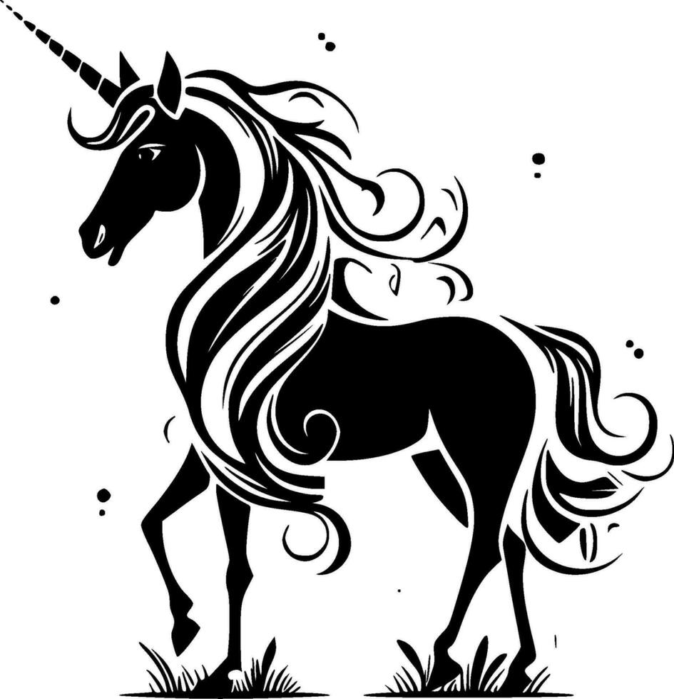 Unicorn, Minimalist and Simple Silhouette - Vector illustration