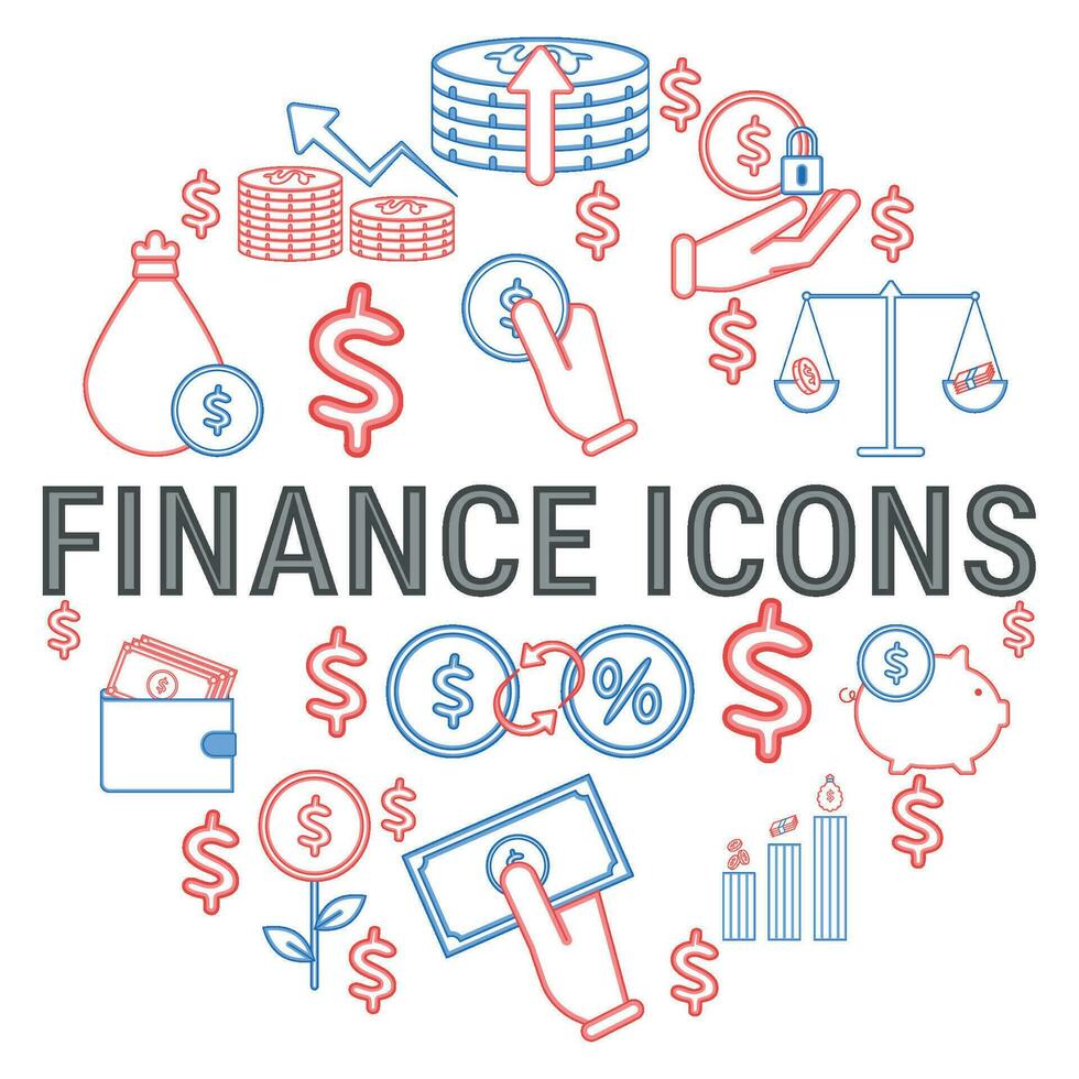 Set of Finance icons Vector