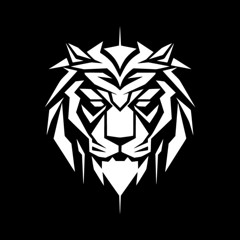 Tigre - minimalista y plano logo - vector ilustración