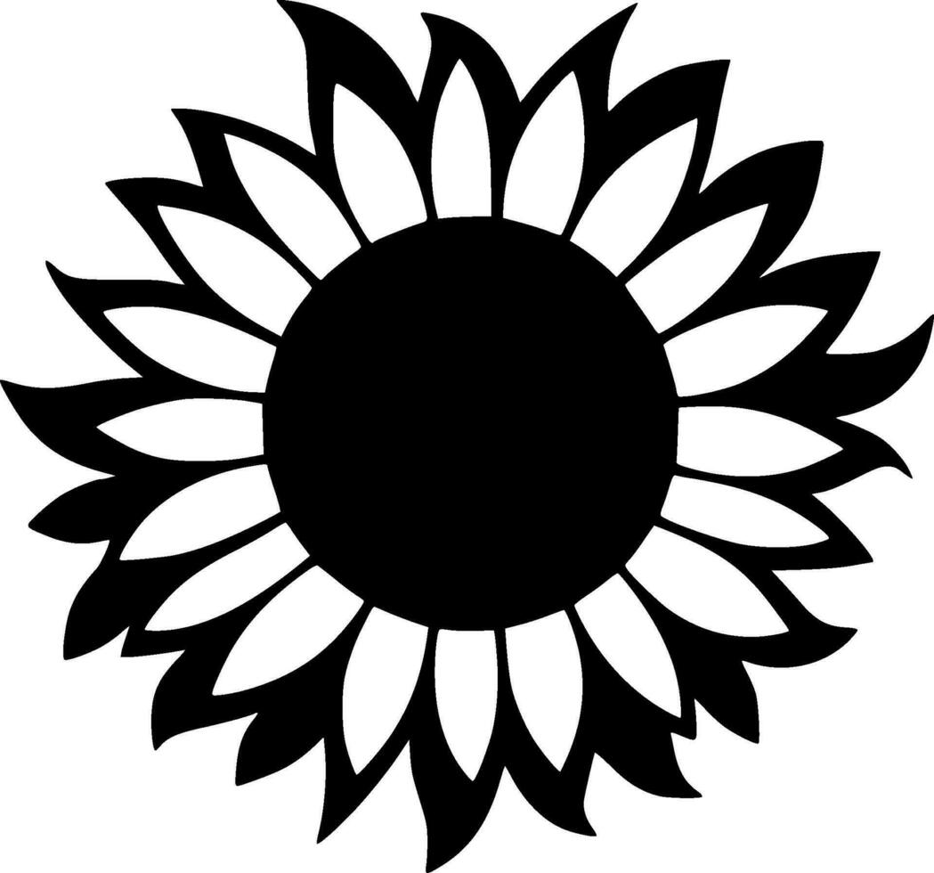 Sunflower - Minimalist and Flat Logo - Vector illustration